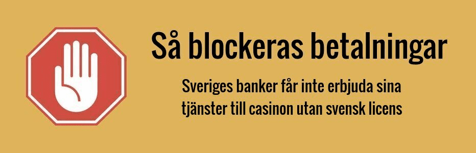 Så blockeras betalningar till casinon utan svensk licens